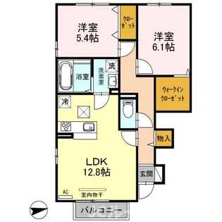 シュエット フルール【1階】の間取り