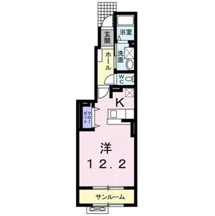 サン グロリア 春日山【1階】の間取り