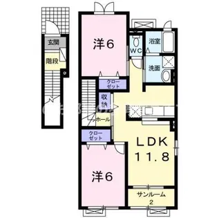 ビレッジケイツⅢ【2階】の間取り