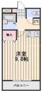 岡山県岡山市北区下中野【マンション】の間取り