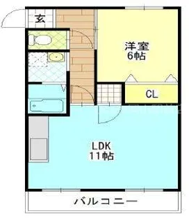 アベニューもも【2-A号室】の間取り