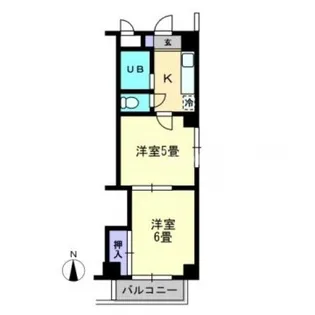 エクセレント大供【6階】の間取り