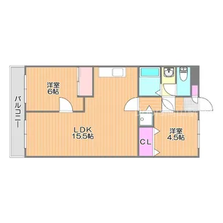 ジュエル大元【303号室】の間取り