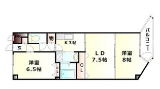 イルサローネ【3階】の間取り