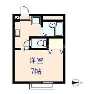 岡山県岡山市中区浜3丁目【アパート】の間取り