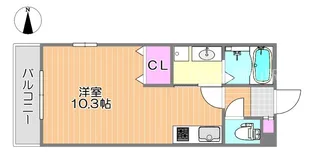 BELLAGIO【102号室】の間取り