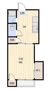 岡山県岡山市中区竹田【アパート】の間取り