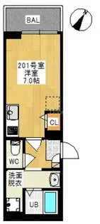 岡山県岡山市北区津島笹が瀬【アパート】の間取り