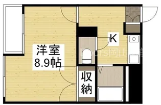 岡山県岡山市北区上中野1丁目【マンション】の間取り