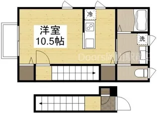 岡山県岡山市北区下伊福西町【アパート】の間取り