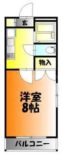 岡山県岡山市北区大元2丁目【マンション】の間取り