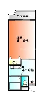 岡山県岡山市北区内山下1丁目【マンション】の間取り