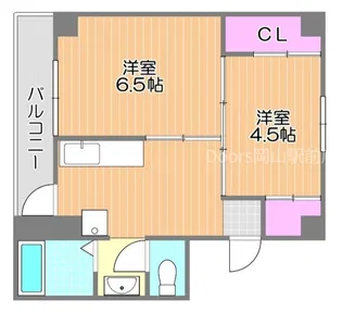 ヴィラナリー国ケ原2号棟【407号室】の間取り