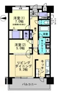 アルファステイツ岡山駅前【9階】の間取り