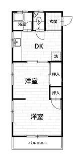 サンシャイン今保【B8号室】の間取り
