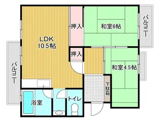 フラワリータウンB棟【404号室】の間取り