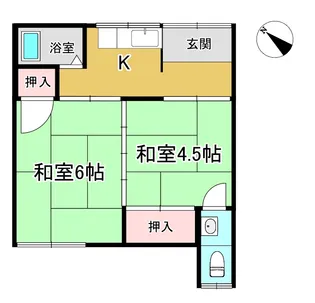 松月荘【9号号室】の間取り