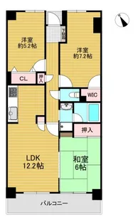 エクセル熊取 【8階】の間取り