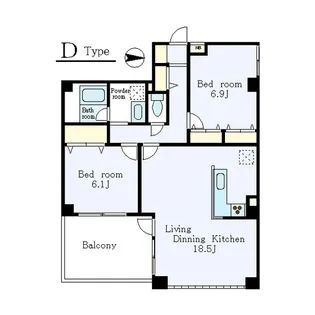 モンパルテ【2階】の間取り