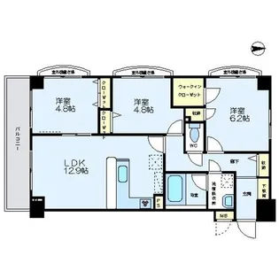 ソレイユ【6階】の間取り