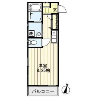 シャムロック高幡【B-101号室】の間取り