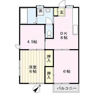 大木ハイツB【102号室】の間取り
