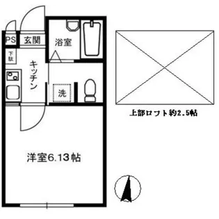 ロッシェル橋本6【3-203号室】の間取り