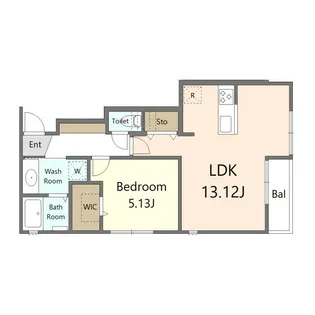 ノクターン【Nr.1-102号室】の間取り