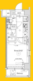 エストゥルース西横浜【4階】の間取り