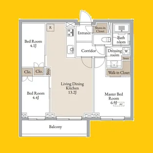 クラリティア横濱反町【2階】の間取り