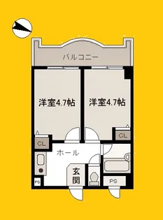 アソシエ横浜【3階】の間取り