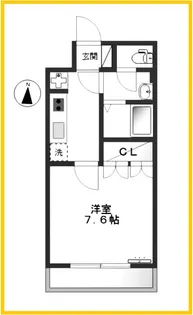 ツインズキクナB棟【2階】の間取り