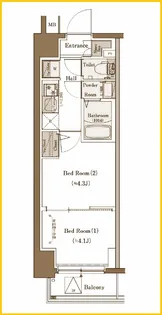 エステムコート横浜【3階】の間取り