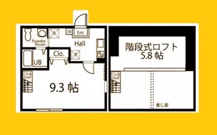 ハーミットクラブハウスプレシャス大熊【1階】の間取り