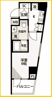 Plaire DEUXQ横濱紅葉坂【3階】の間取り