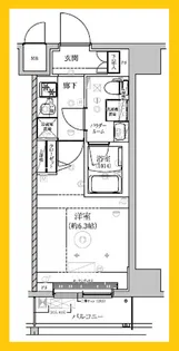 リルシアグランデ横濱吉野町【4階】の間取り