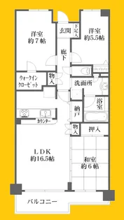 プレジリア横浜高島台【5階】の間取り
