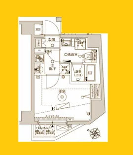 VERXEED YOKOHAMA WEST【3階】の間取り
