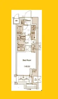 エステムプラザ横濱関内【8階】の間取り