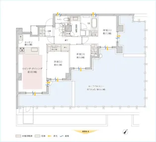 クオス鴨居白山レジデンス【4階】の間取り