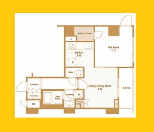 ビエント横濱鶴見【4階】の間取り