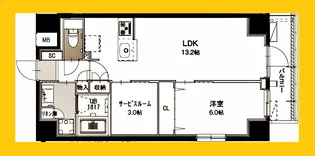 フレッチェ横浜【7階】の間取り