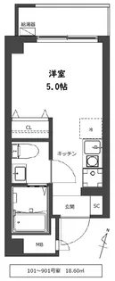 吉野町RESIDENCE【7階】の間取り