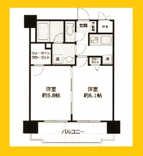 グリフィン横浜・ベイグランデ弐番館【4階】の間取り