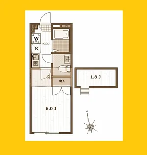 ラクシュミーKikuna【2階】の間取り