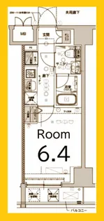 クレストタップ新横浜【8階】の間取り