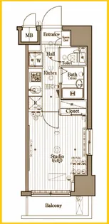 神奈川県横浜市港北区新横浜1丁目【マンション】の間取り