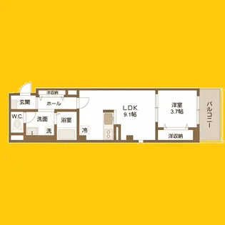 サンビューノ仲町台【3階】の間取り