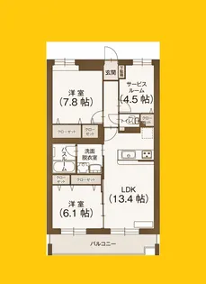 クレア仲町台【1階】の間取り