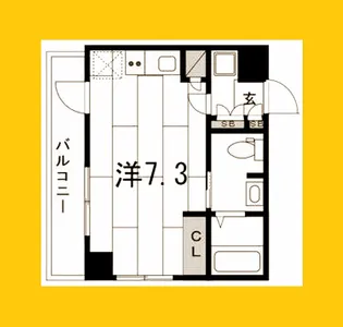 横浜翠葉buildingⅠ【7階】の間取り
